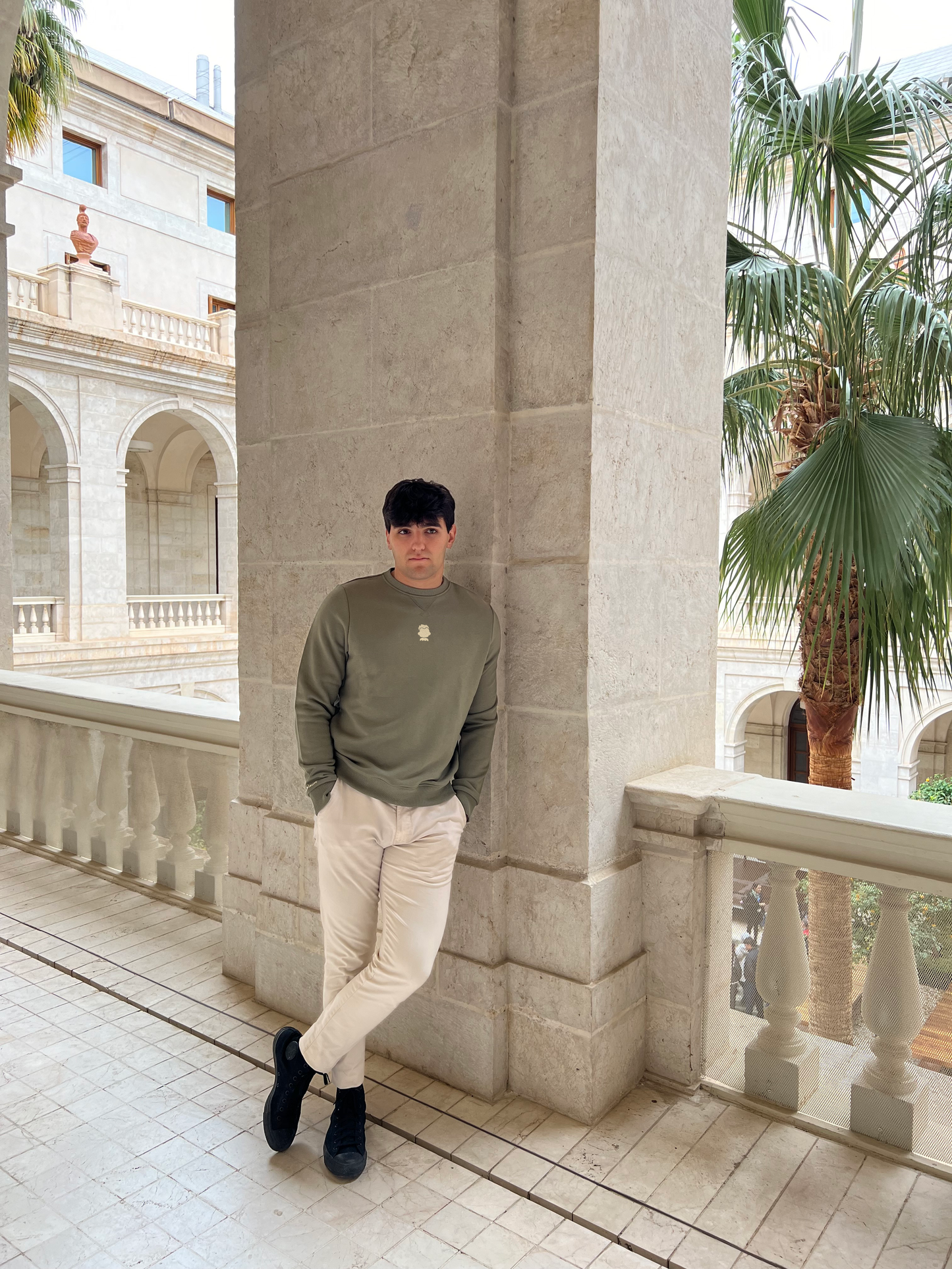 CREWNECK LOGO PECHO VERDE