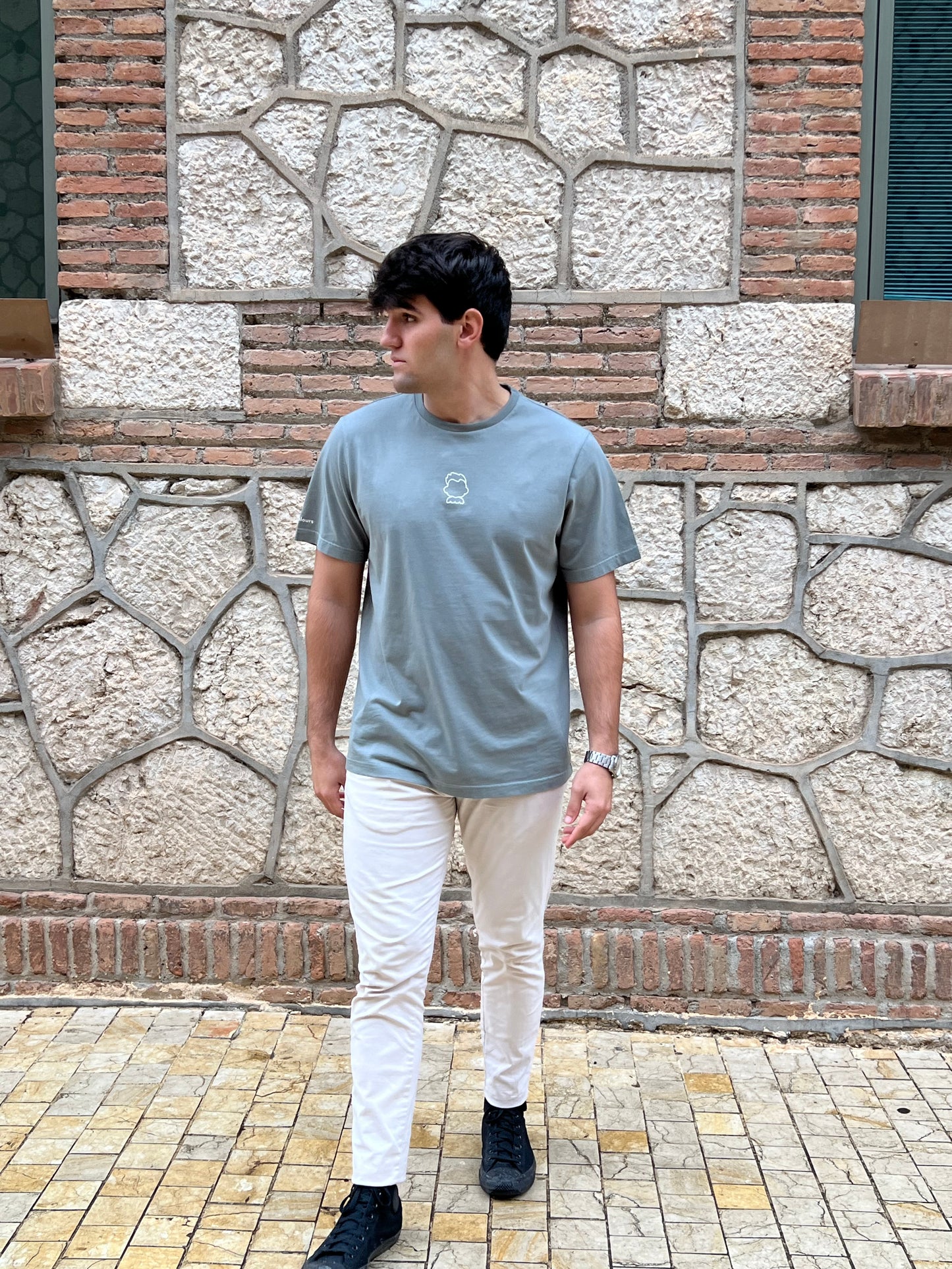 CAMISETA CONTRASTE VERDE