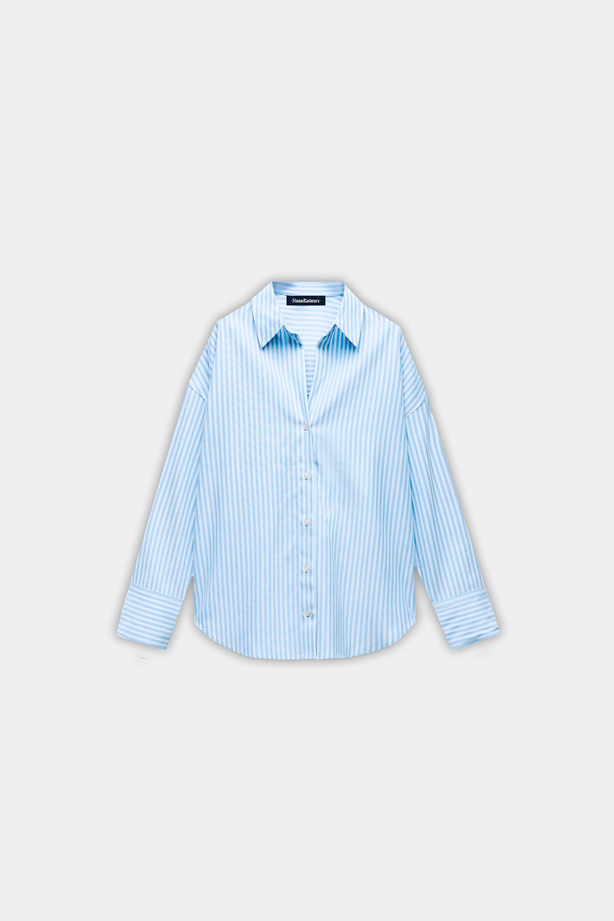 CAMISA OXFORD RAYAS CELESTE