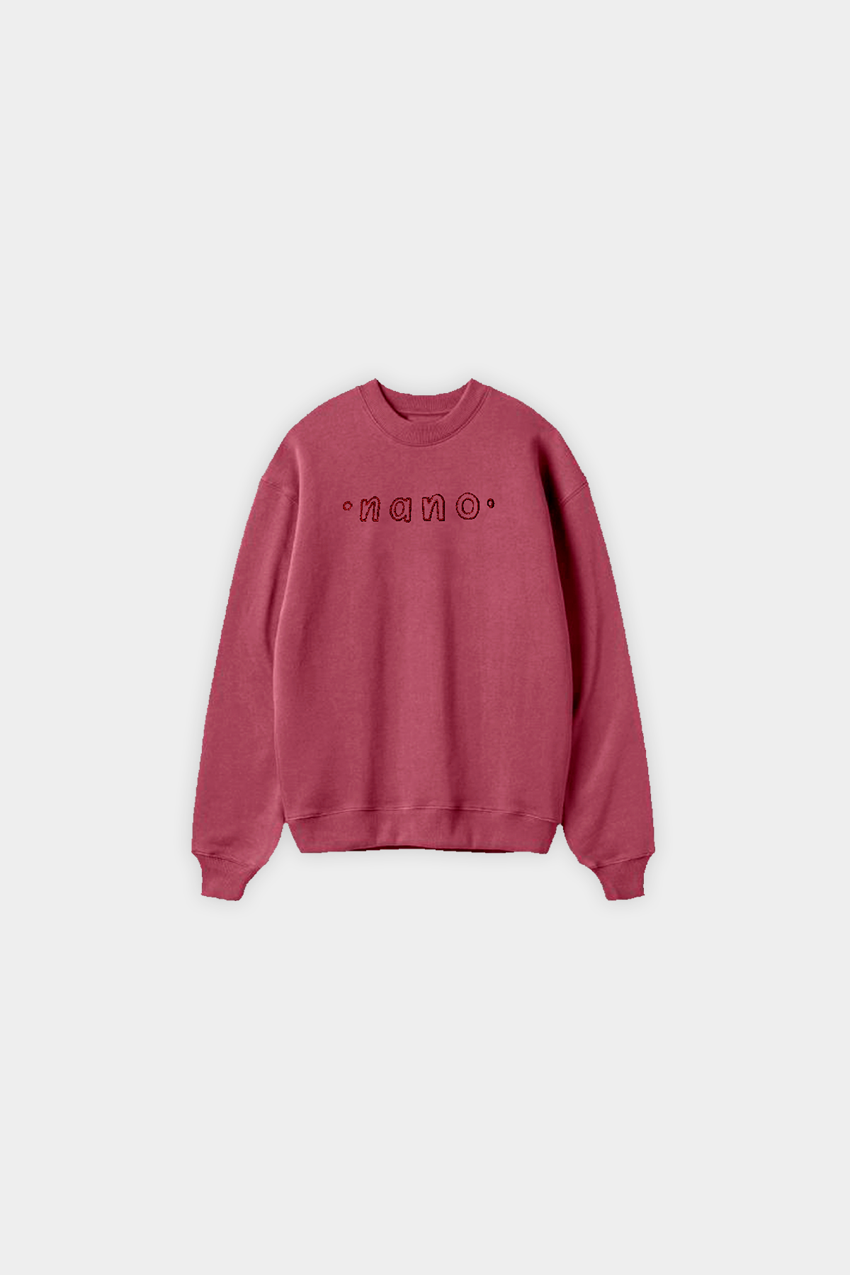 CREWNECK LETRAS PECHO BURDEOS