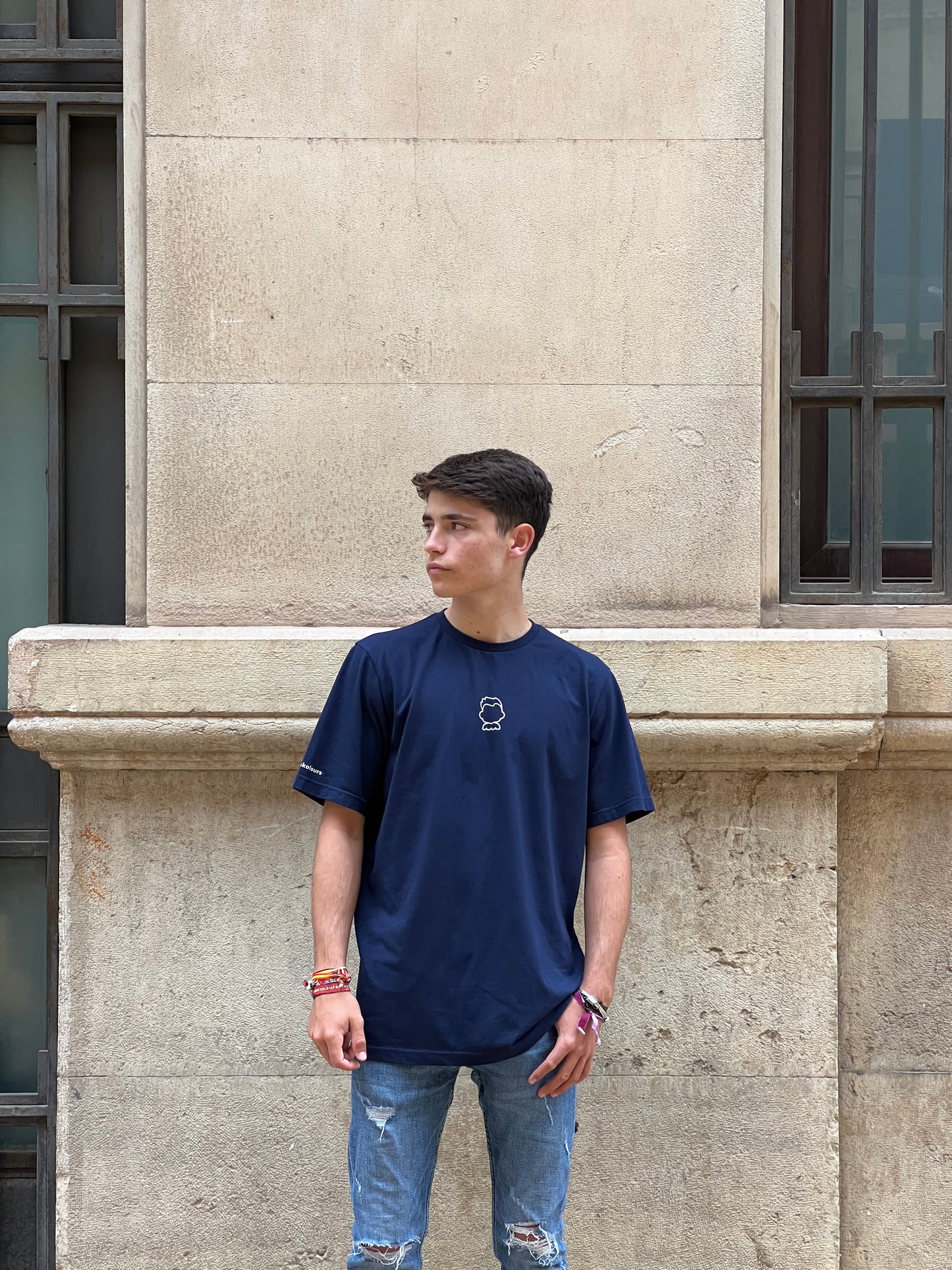 CAMISETA CONTRASTE MARINO