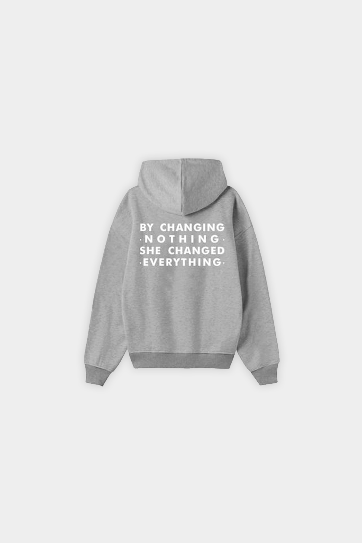 HOODIE PRINT FRASE GRIS