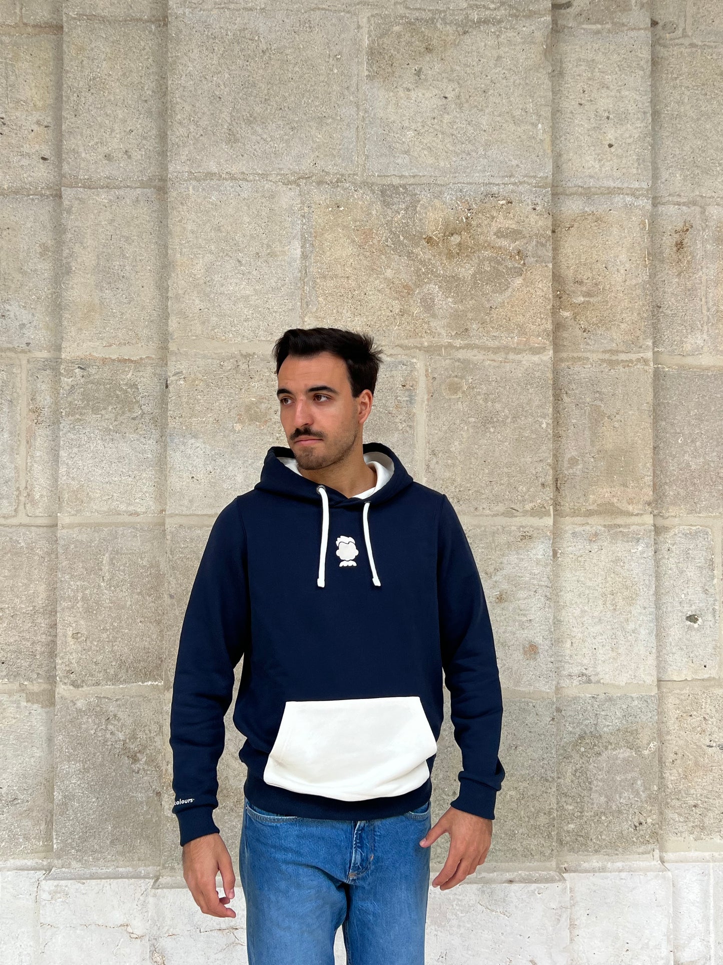 HOODIE BICOLOR MARINO