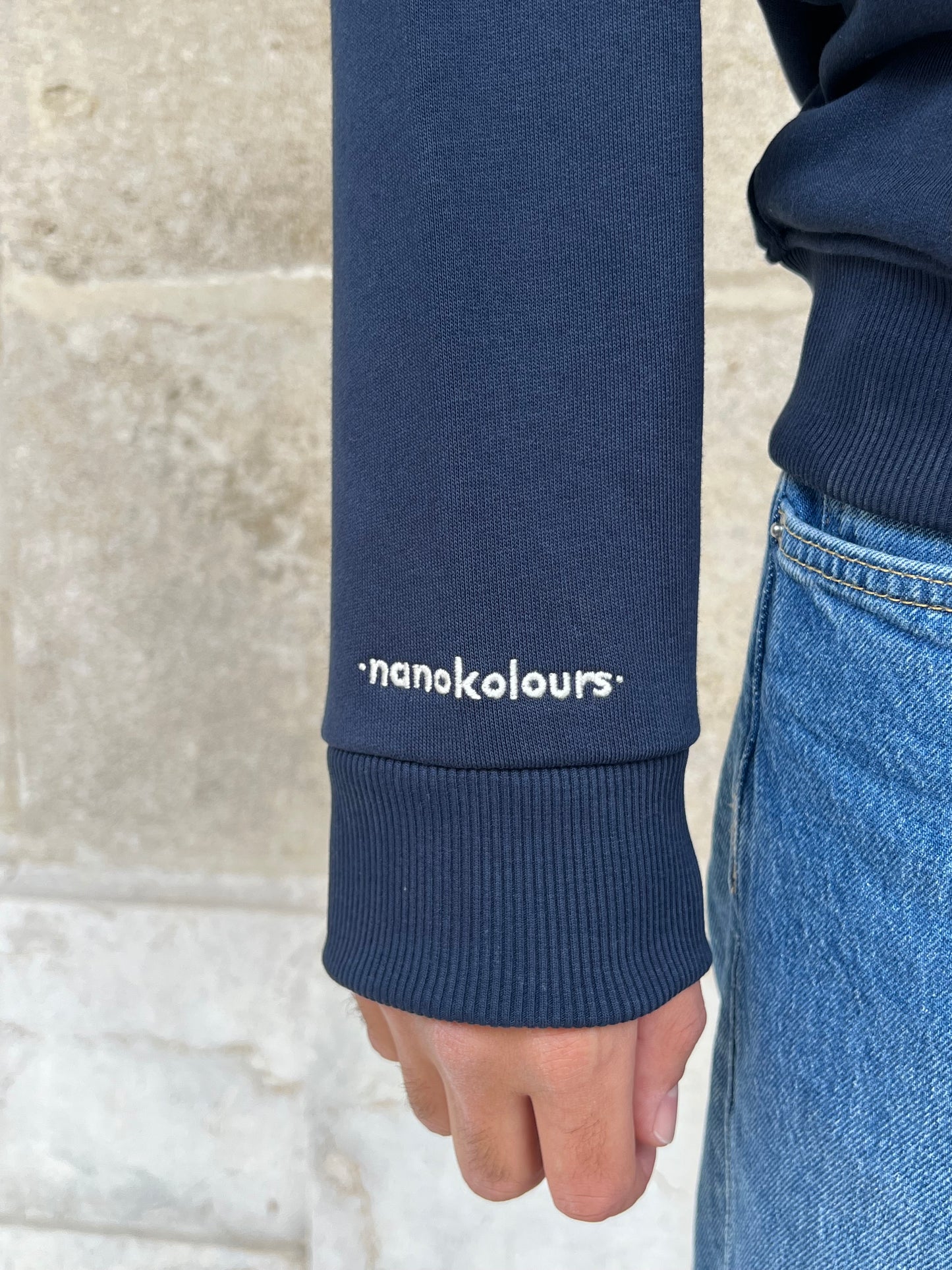 HOODIE BICOLOR MARINO