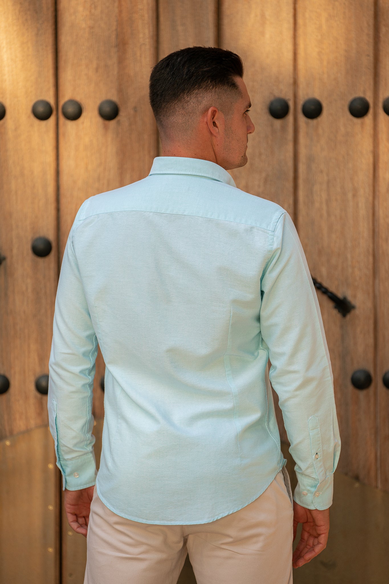 CAMISA BÁSICA VERDE AGUA