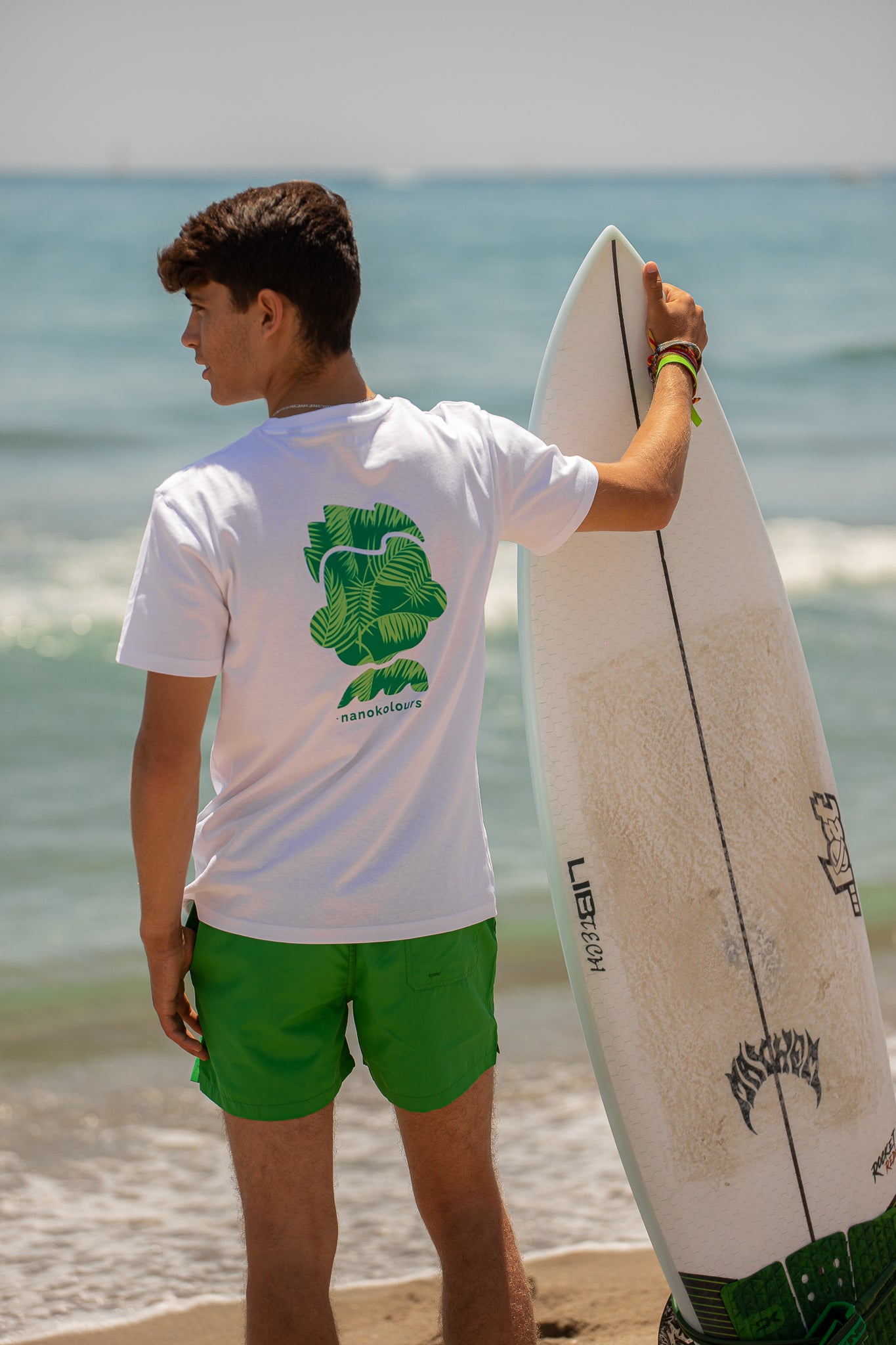 CAMISETA PRINT PALMERAS BLANCA