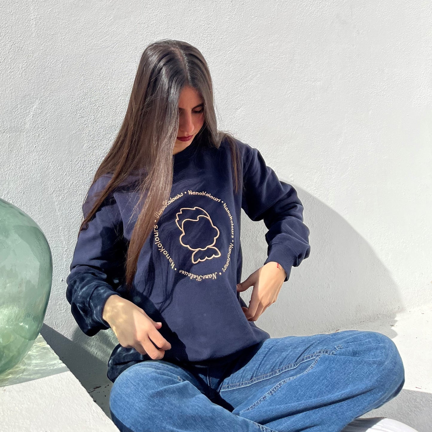 CREWNECK LOGOTIPO PECHO MARINO