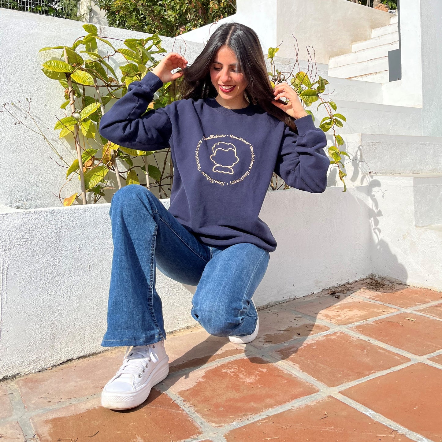 CREWNECK LOGOTIPO PECHO MARINO