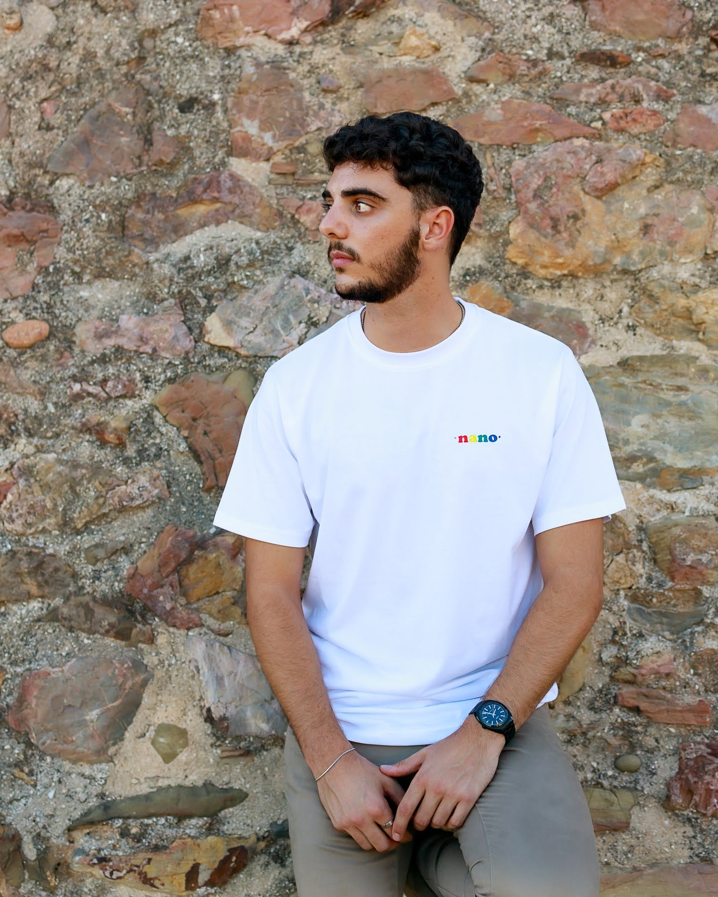 CAMISETA PRINT MULTICOLOR BLANCA