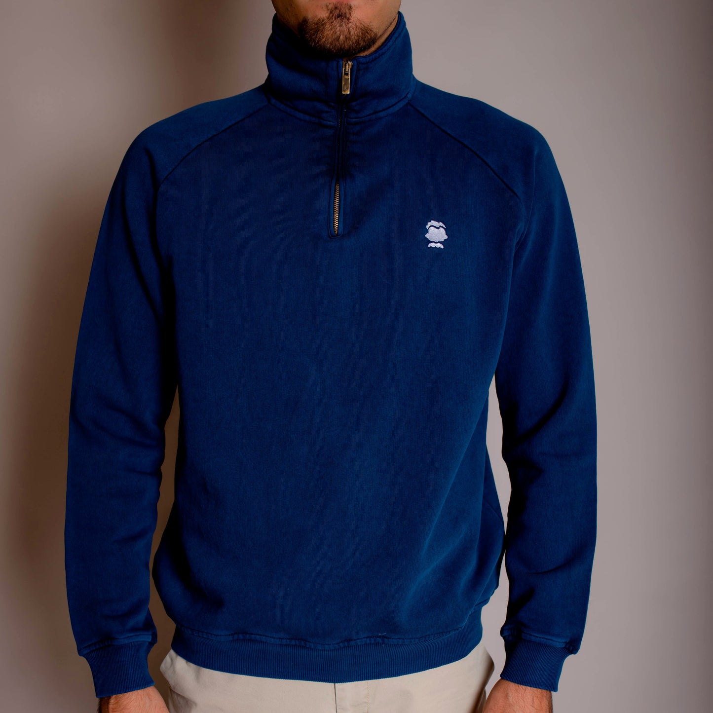 HALF ZIP BÁSICA MARINO