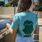 CAMISETA PRINT AZUL DUSTY